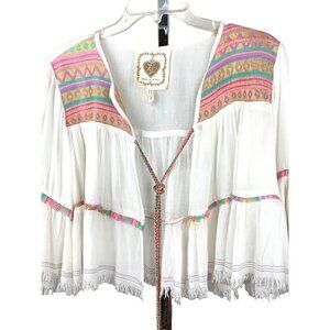 Z& L made with love top womens Small embroidered